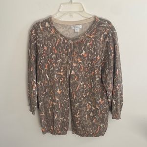 Christopher & Banks Leopard Cardigan